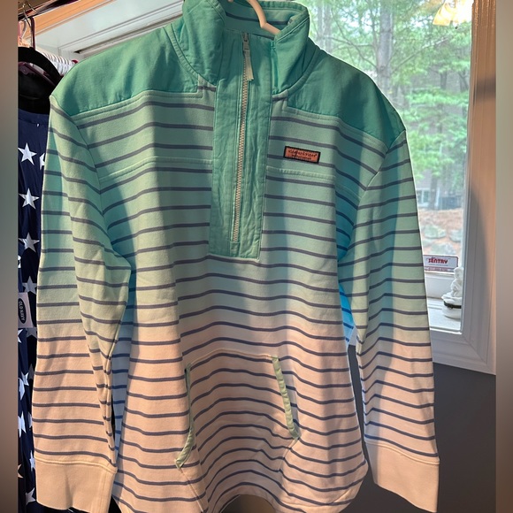 Vineyard vines, NWT supershep ombré stripe sweatshirt, size XL - Picture 7 of 10